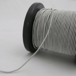Home-made spun tin wire on a reel 0,30mm