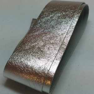 silver strap of tanned reindeer hide